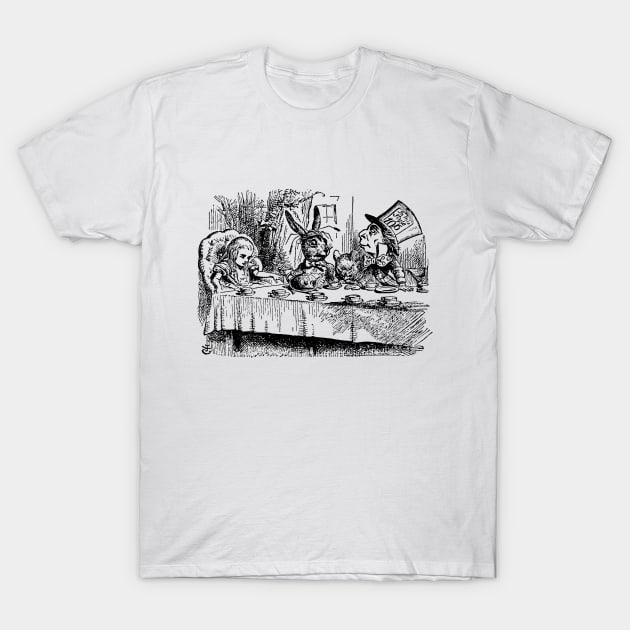 Vintage Alice in Wonderland Tea Party T-Shirt by MasterpieceCafe